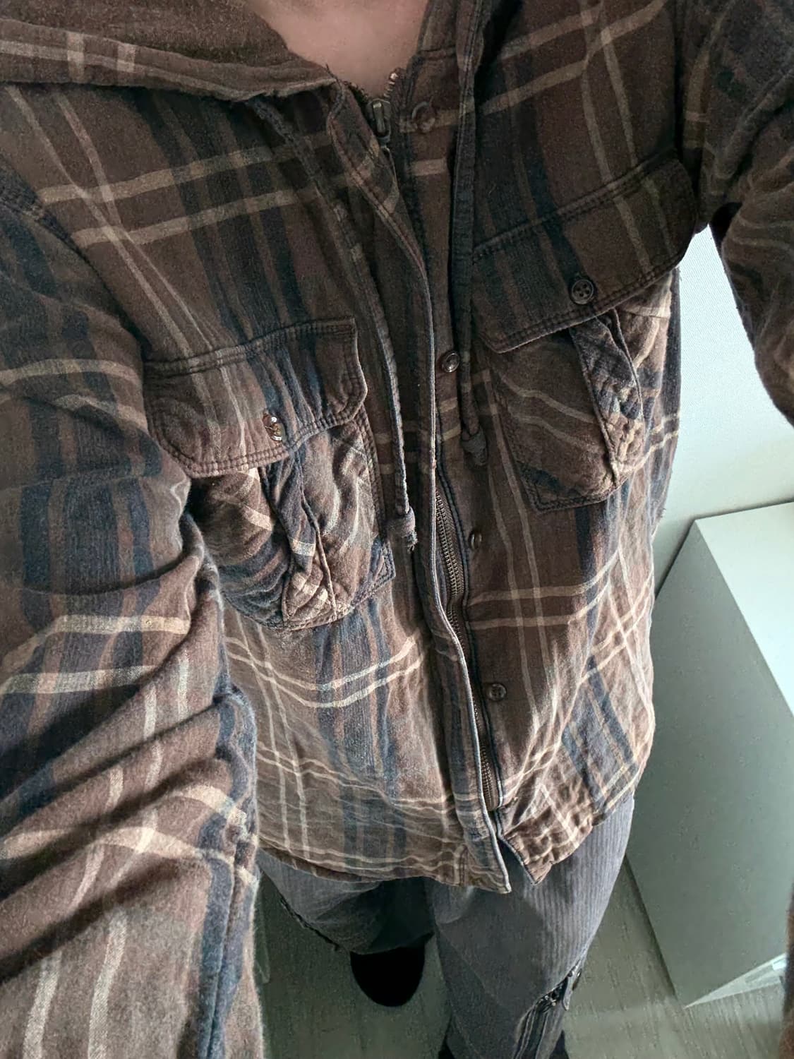 빈티지 셔츠 후드집업 상품이미지2