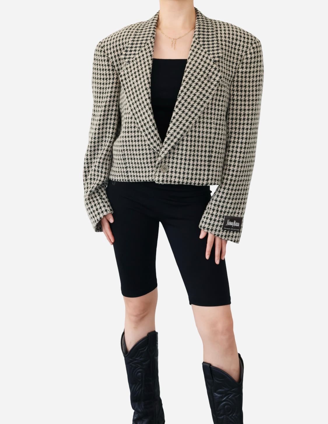 Armani Houndstooth Cropped Blazer 상품이미지1