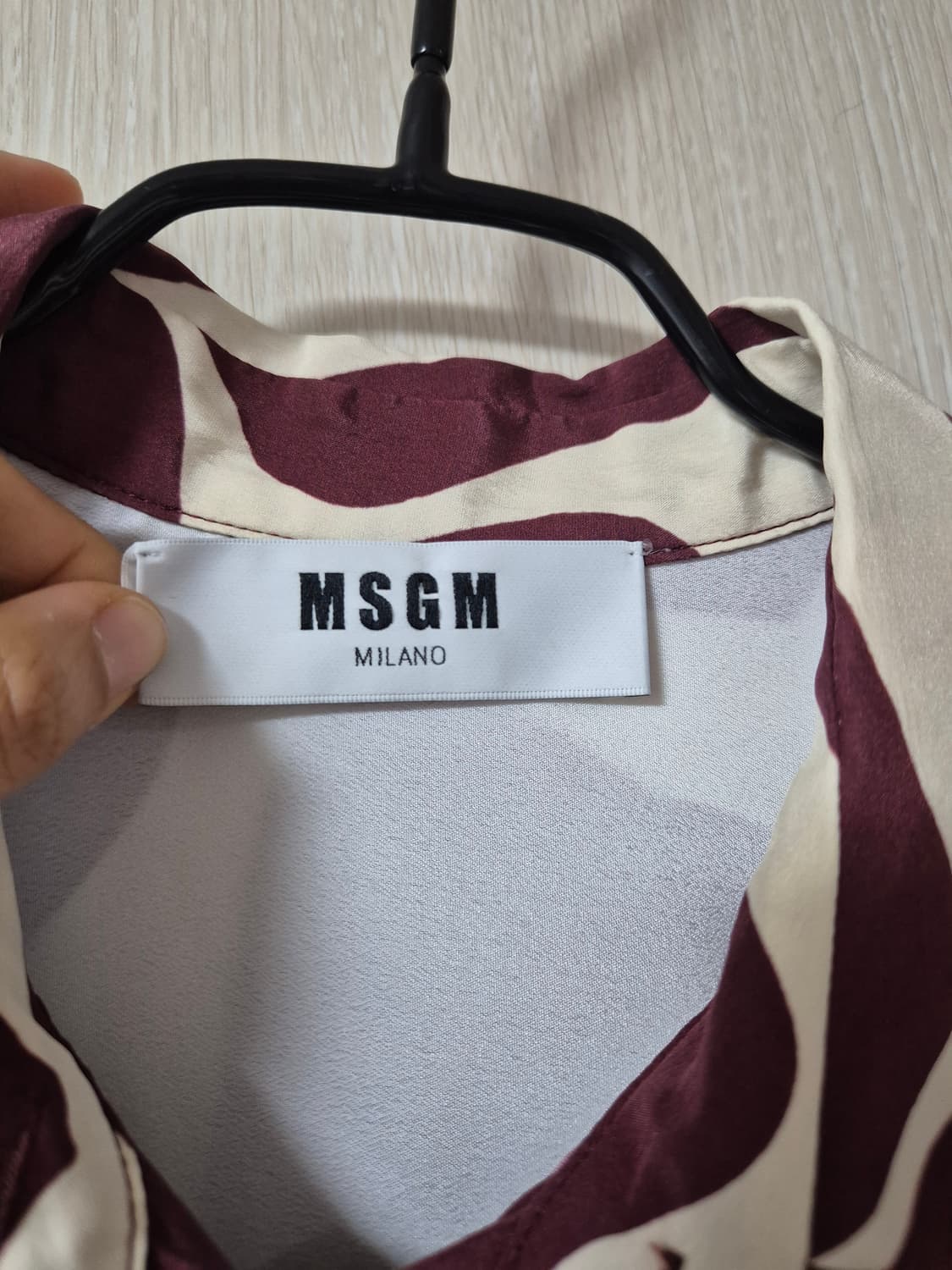 MSGM 실크 블라우스 실크100 패턴 셔츠블라우스 상품이미지4