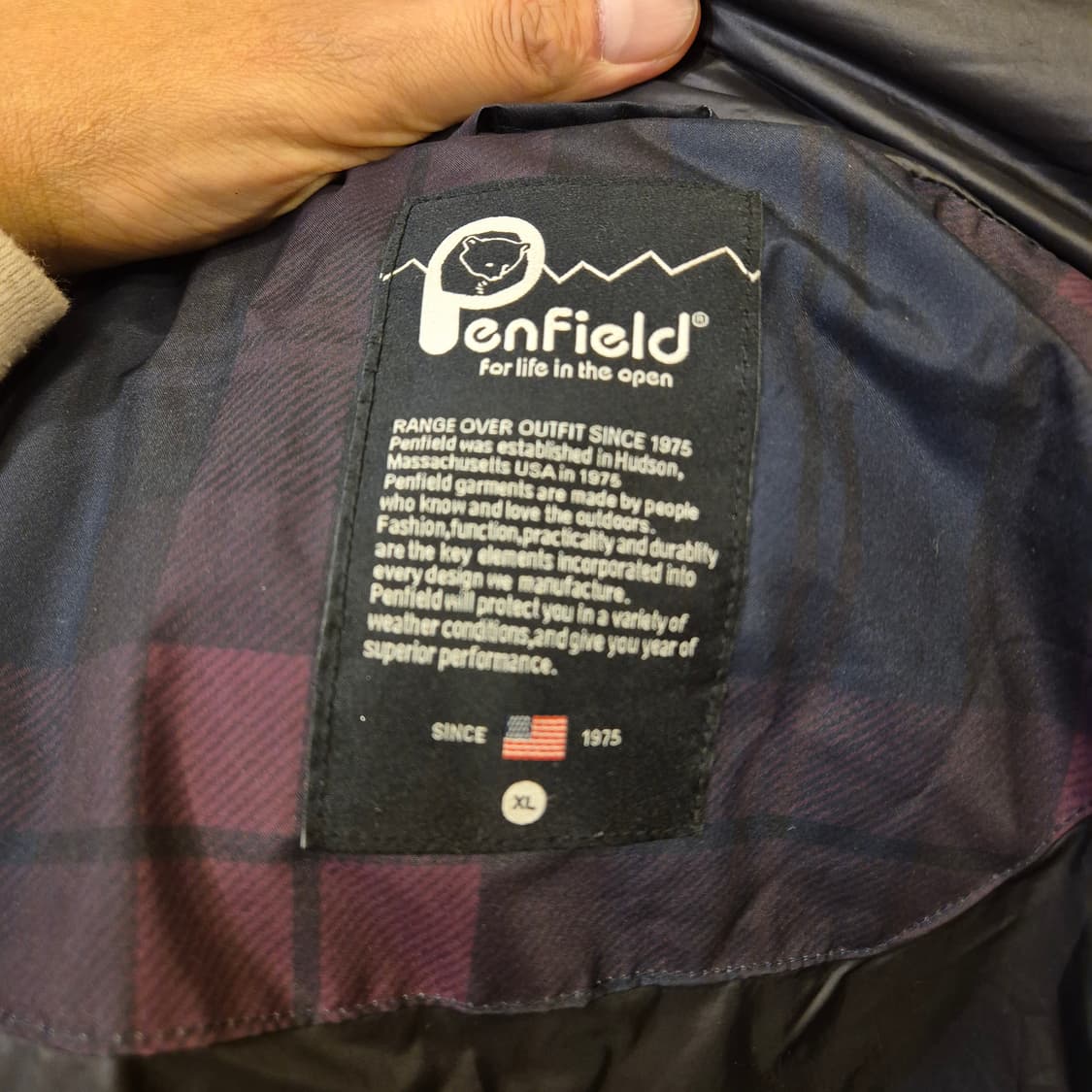 XL(착샷잇음) 펜필드 체크 롱패딩  상품이미지4