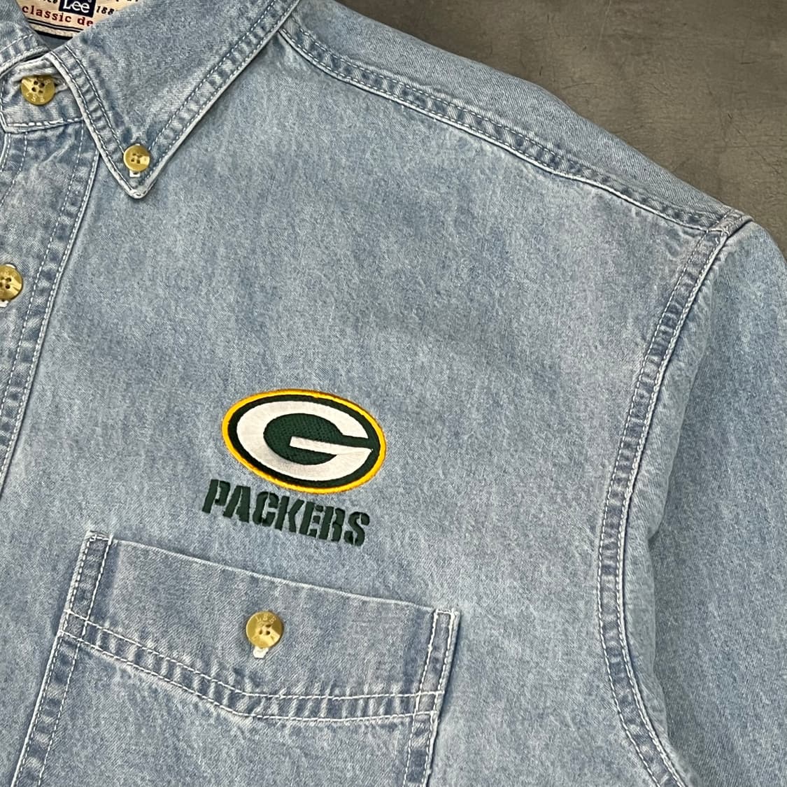  리 자수 데님 셔츠 y16134 상품이미지4