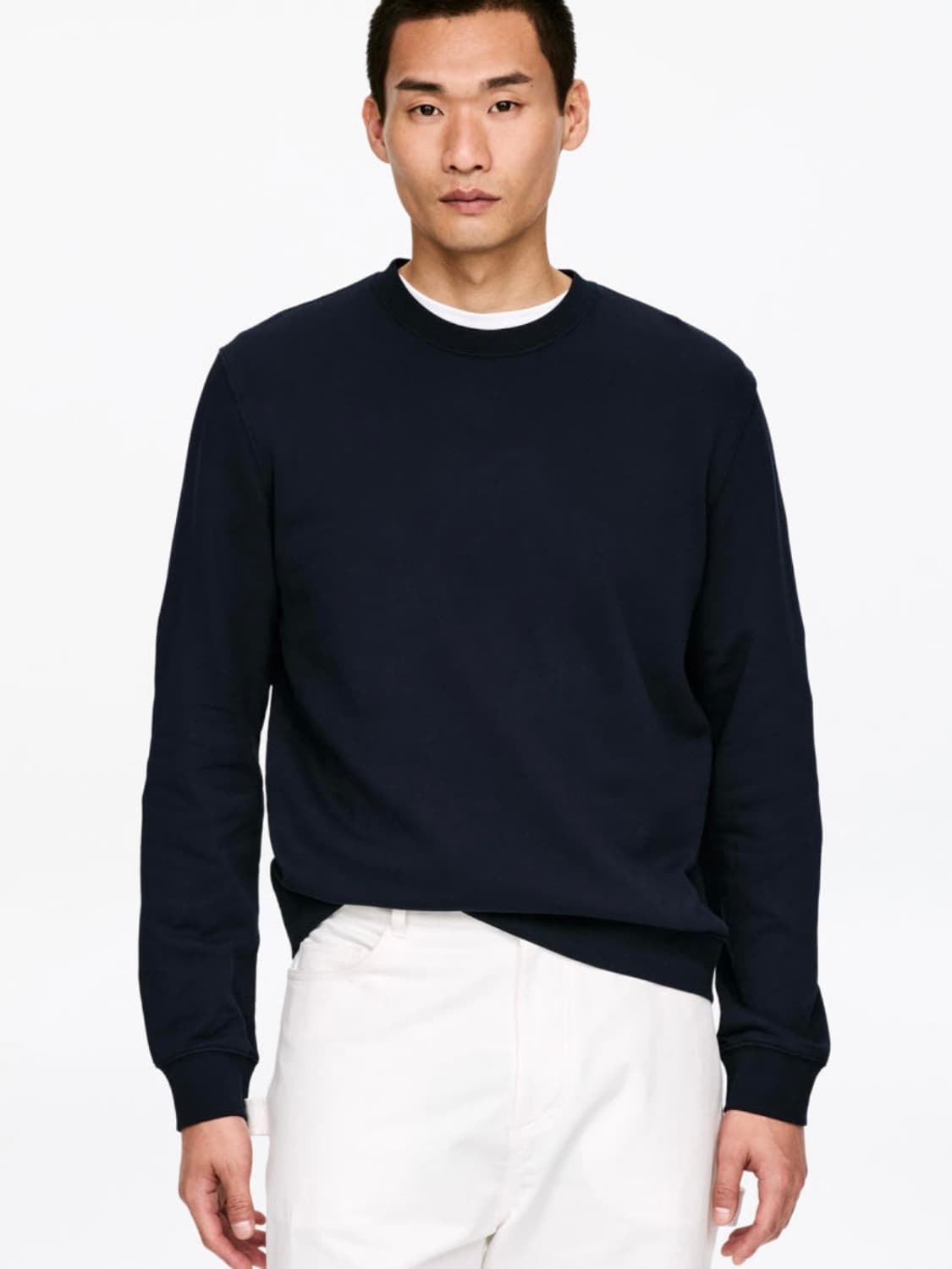 ARKET 아르켓 미드웨이트 스웻셔츠 다크블루 L 새상품 상품이미지3