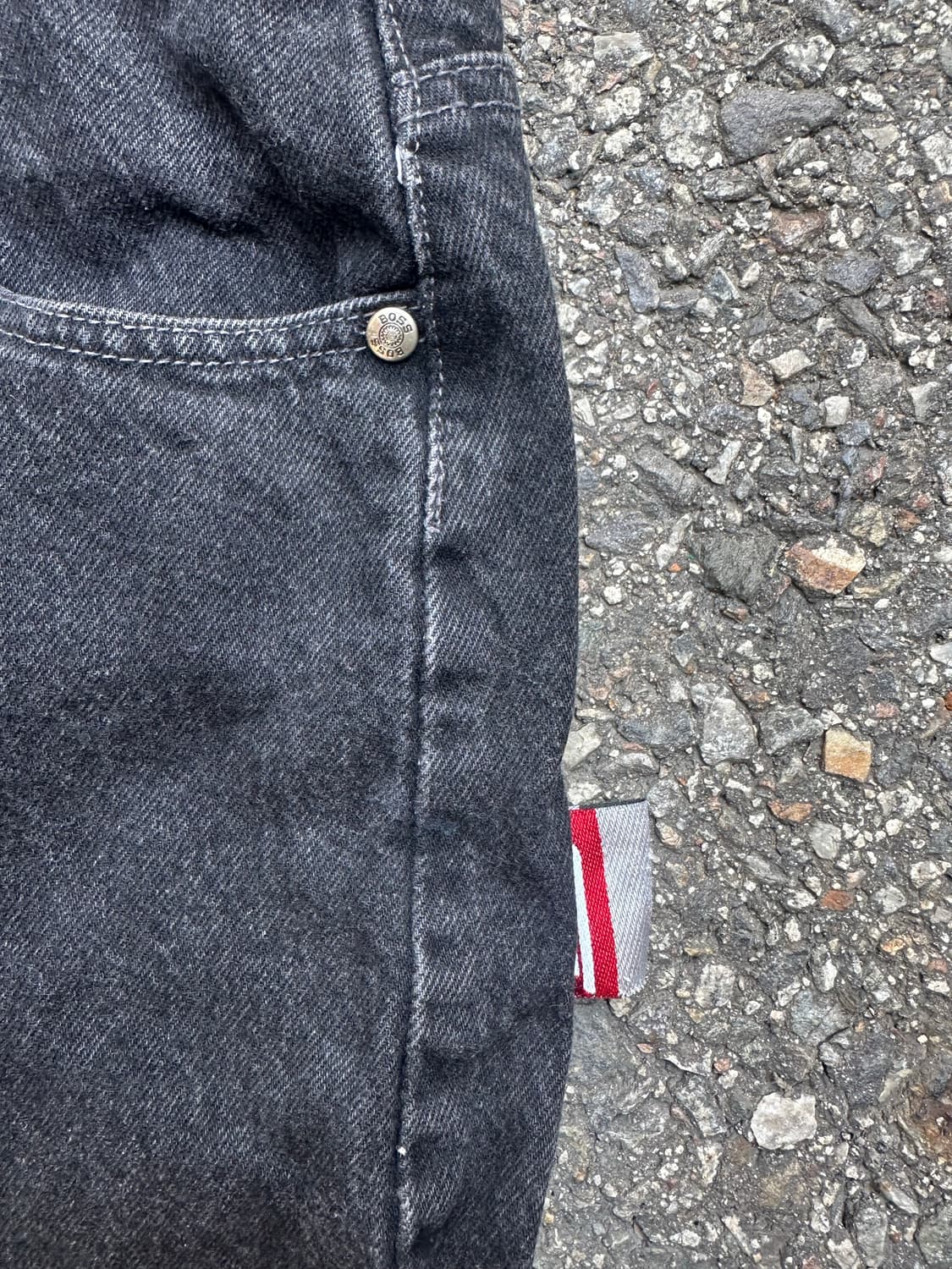 빈티지 90s Boss by I.G. Design 블랙 데님 팬츠 상품이미지6