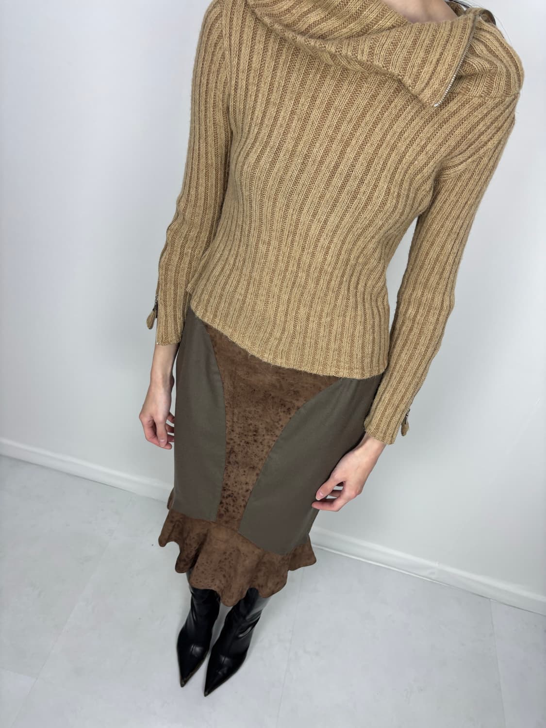 ZIP RIBBED KNIT 상품이미지2