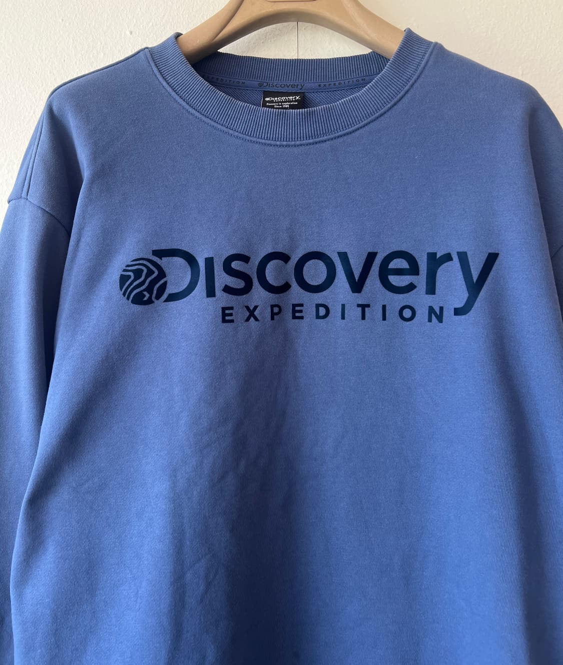 디스커버리  남성 블루네이비 맨투맨티셔츠 상품이미지2
