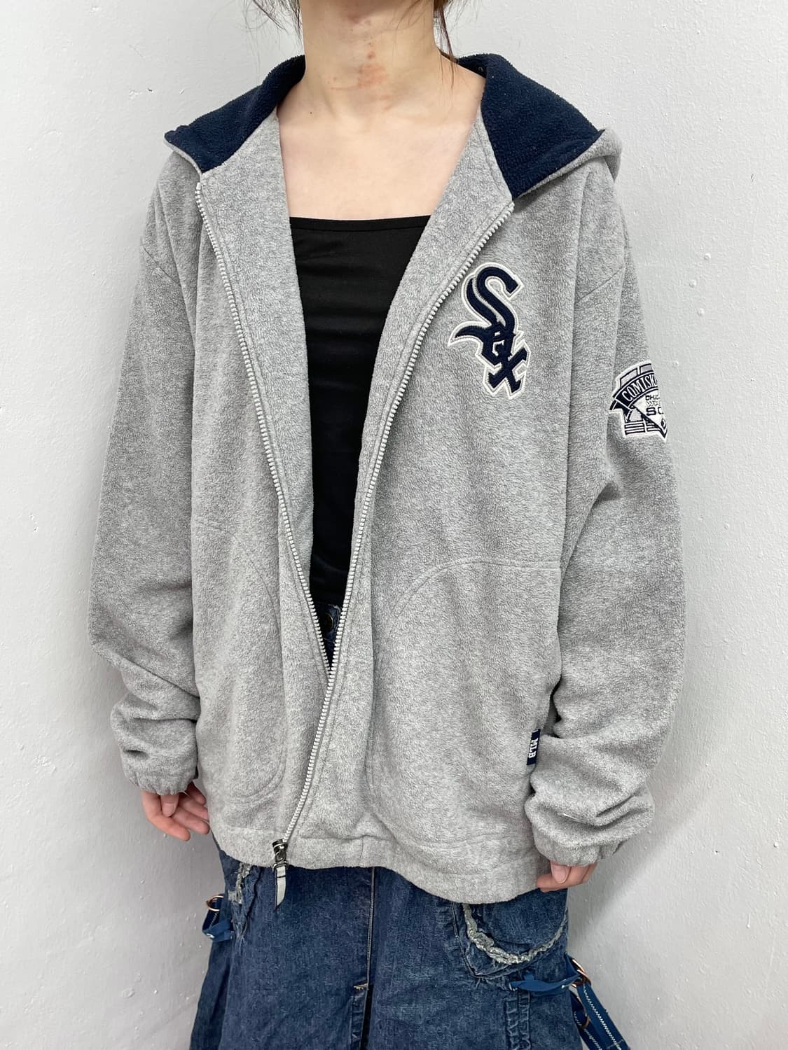 mlb 화이트삭스 그레이 플리스 집업  상품이미지3