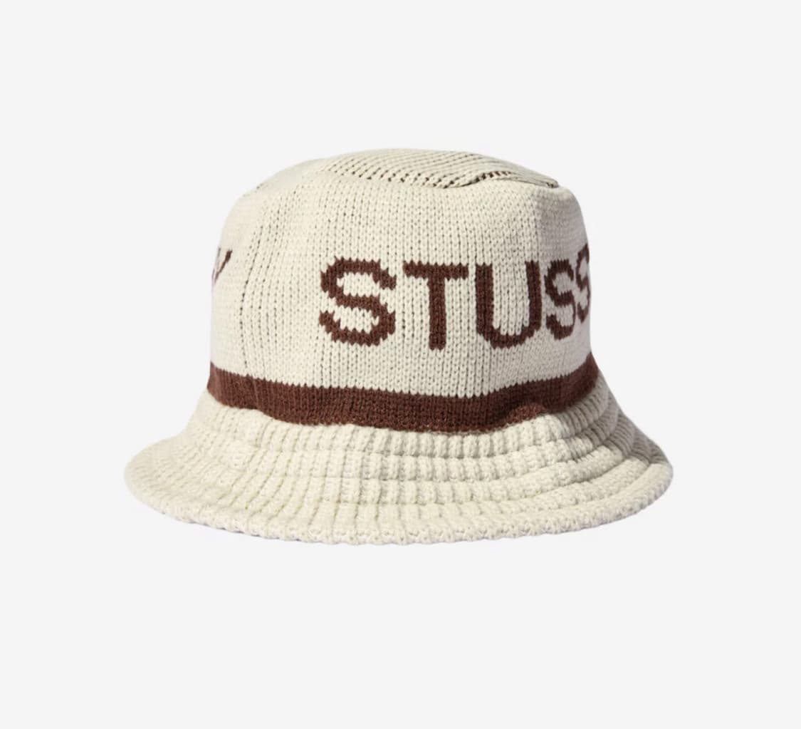 [L/ XL] 스투시 자카드 니트 버킷햇 상품이미지1