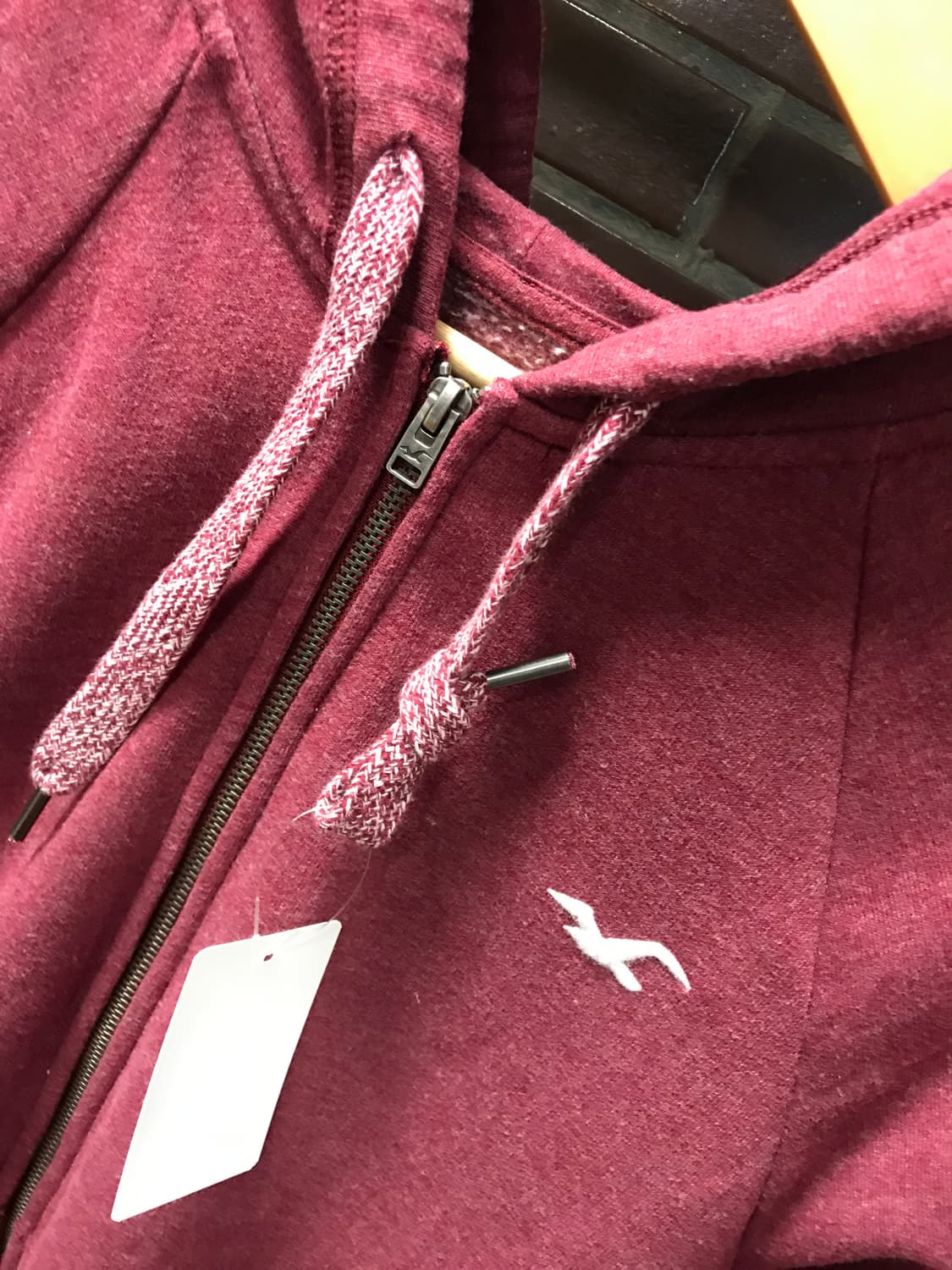 홀리스터 버건디 빈티지 후드집업 상품이미지4