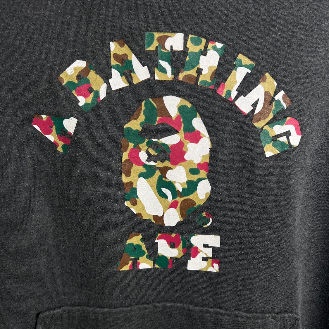 베이프 ABC 카모 컬리지 풀오버 후드티 L 상품이미지7