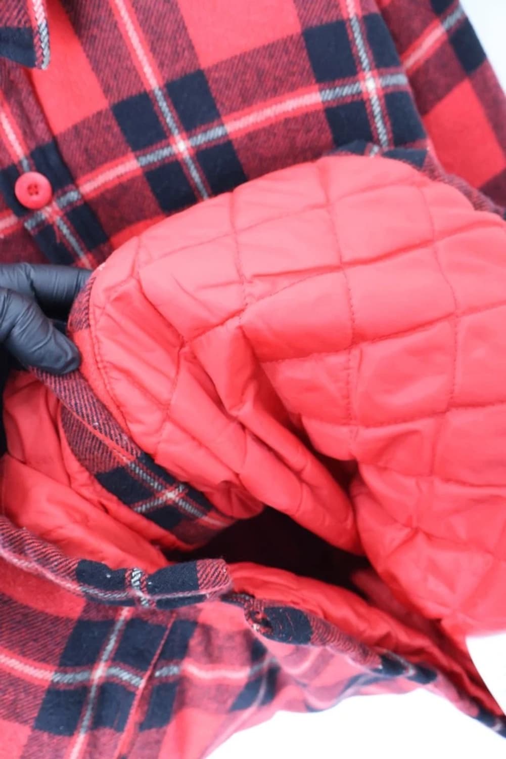 Levi’s Red Check Quilted Shirt Jacket 상품이미지4