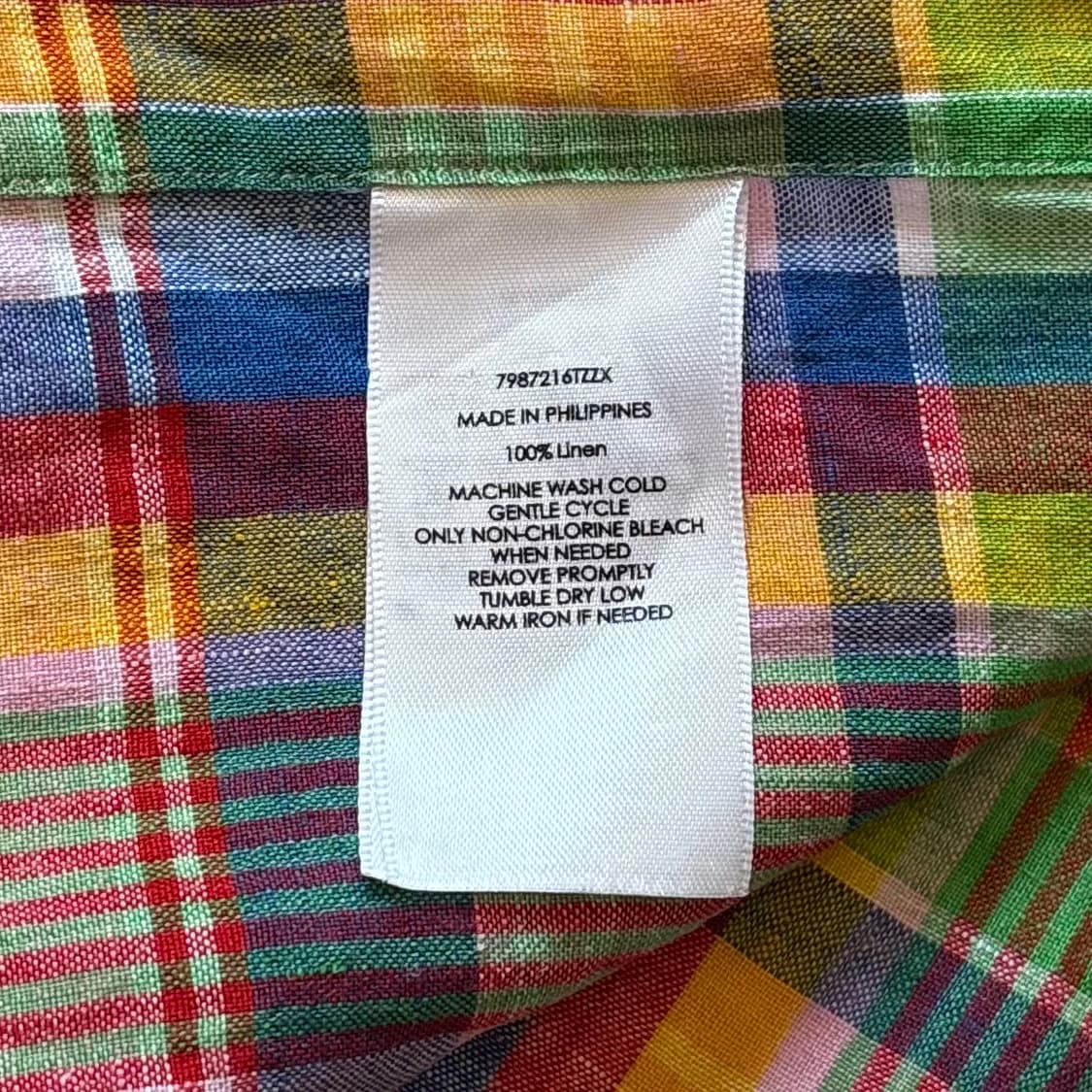 [L/102-105] 폴로 랄프로렌 Linen 체크 커스텀 핏 셔츠 상품이미지7