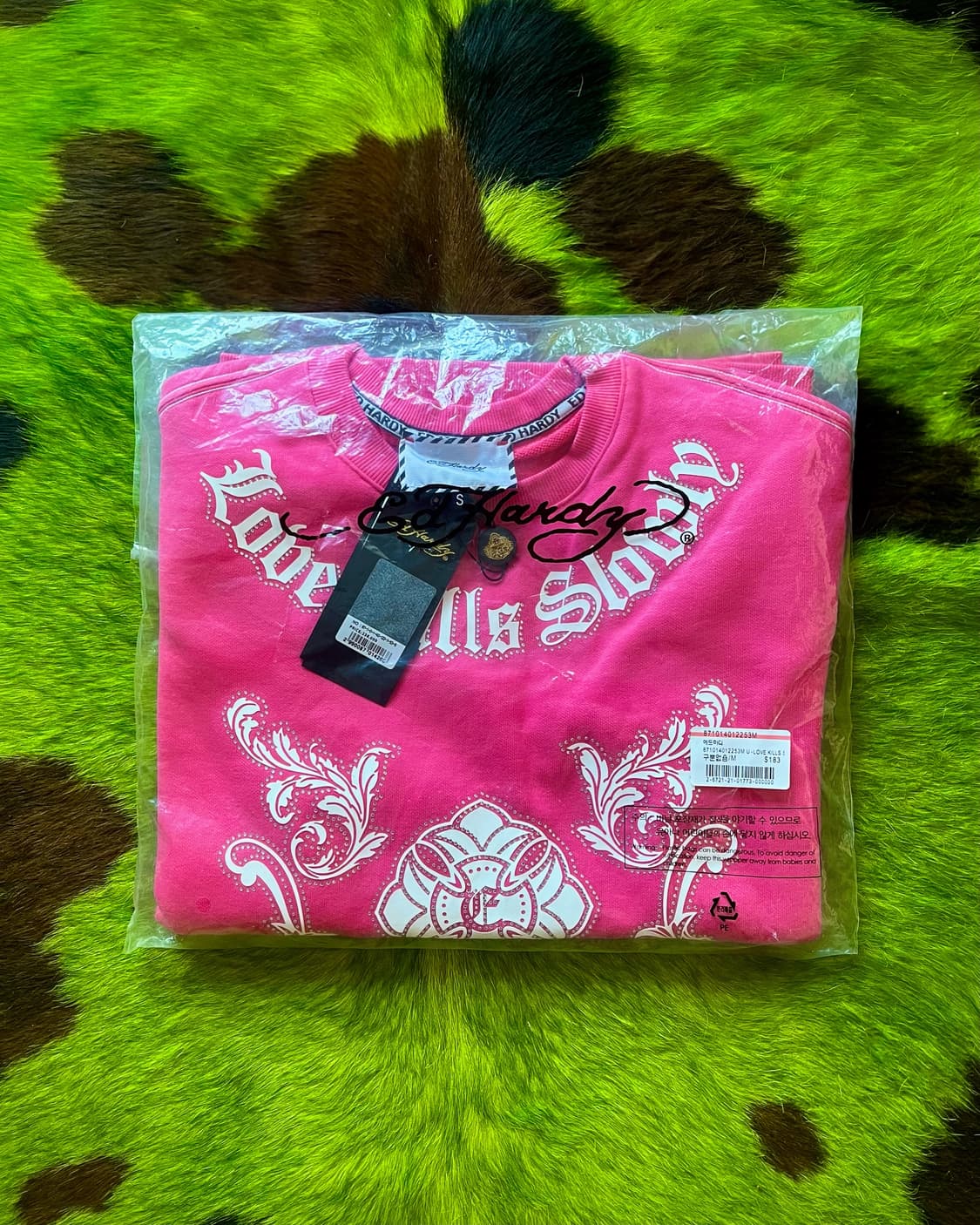 ED Hardy Tribal Pattern Pink Sweatshirt 상품이미지2