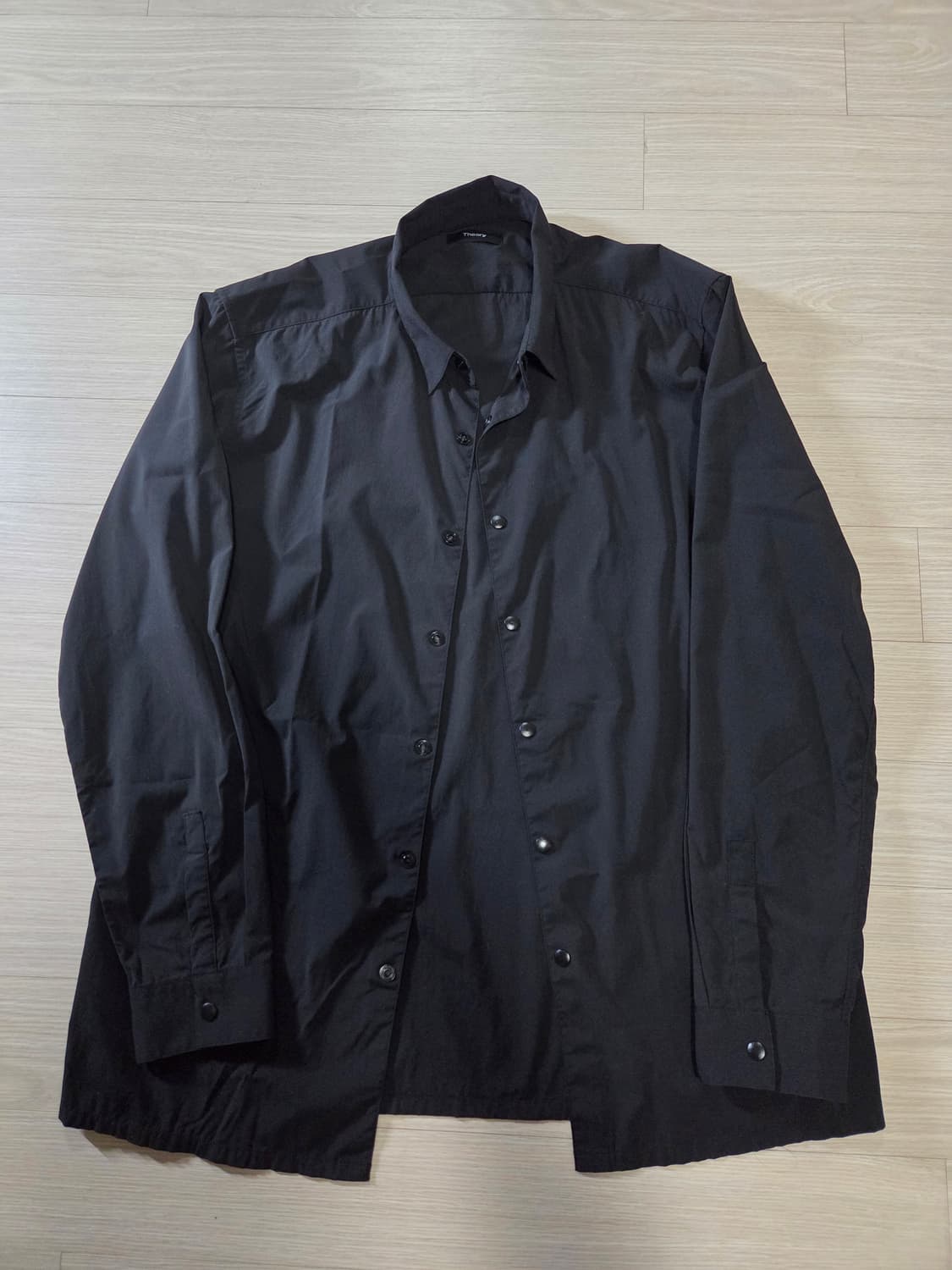 [M] 띠어리 나일론 스판 오버셔츠 (블랙) 상품이미지4