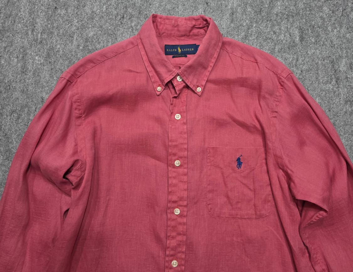 폴로 랄프로렌 클래식핏 포켓 린넨 셔츠 M 상품이미지3