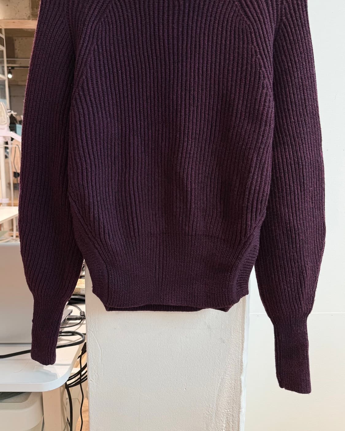 이자벨마랑 버건디 케이블 니트  상품이미지6