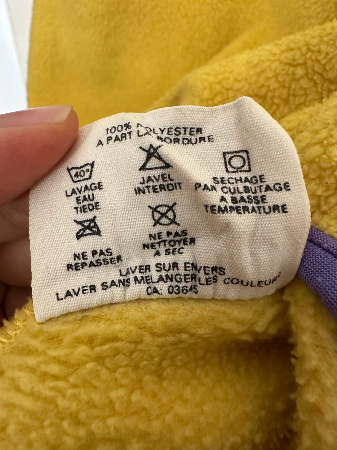 80‘s 파타고니아 신칠라 스냅티 ’옐로우/퍼플‘ 상품이미지6