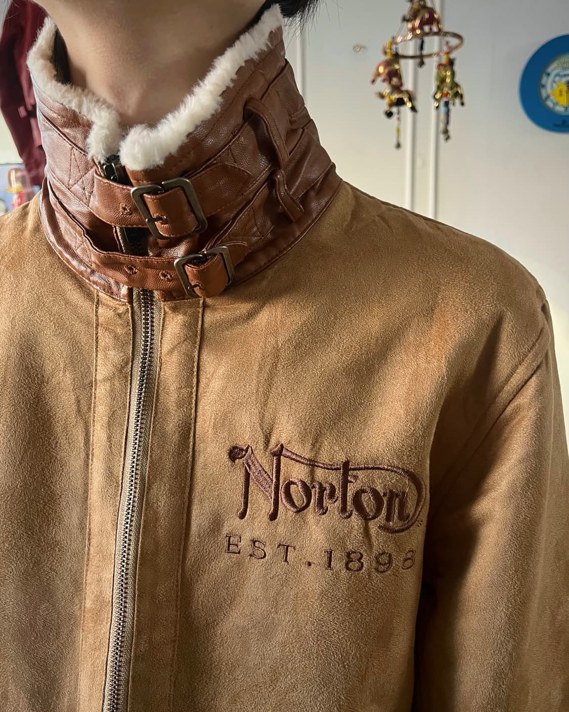 90-00s Norton Motorcycle Suede Mustang 상품이미지2