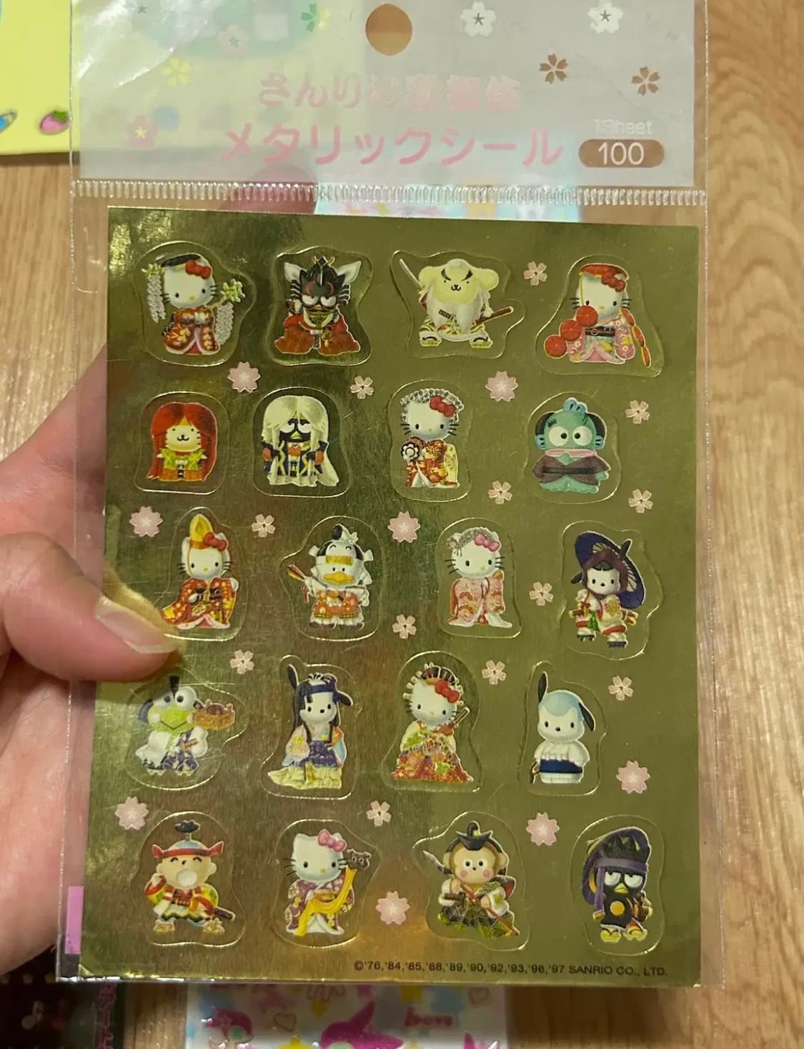 일본,한국 고전문구 처분(산리오,쿠리링,키티,헤이세이) 노트 카드 스티커 상품이미지7