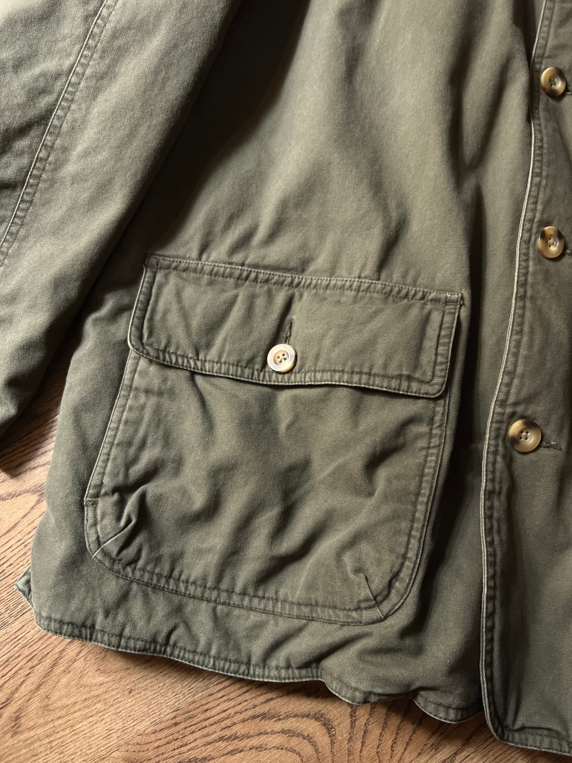 [XL]USA 빈티지 올리브그린 체크 퀼팅 헌팅자켓 상품이미지5