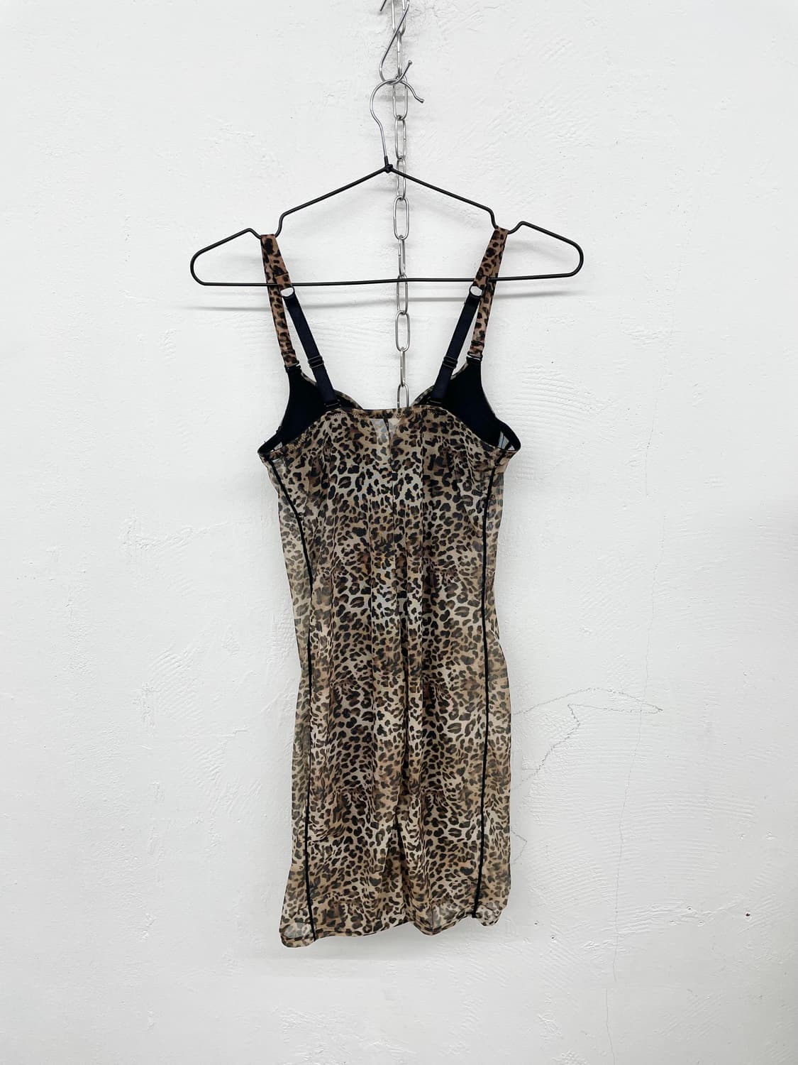 갸루 호피 코르셋 원피스 상품이미지6