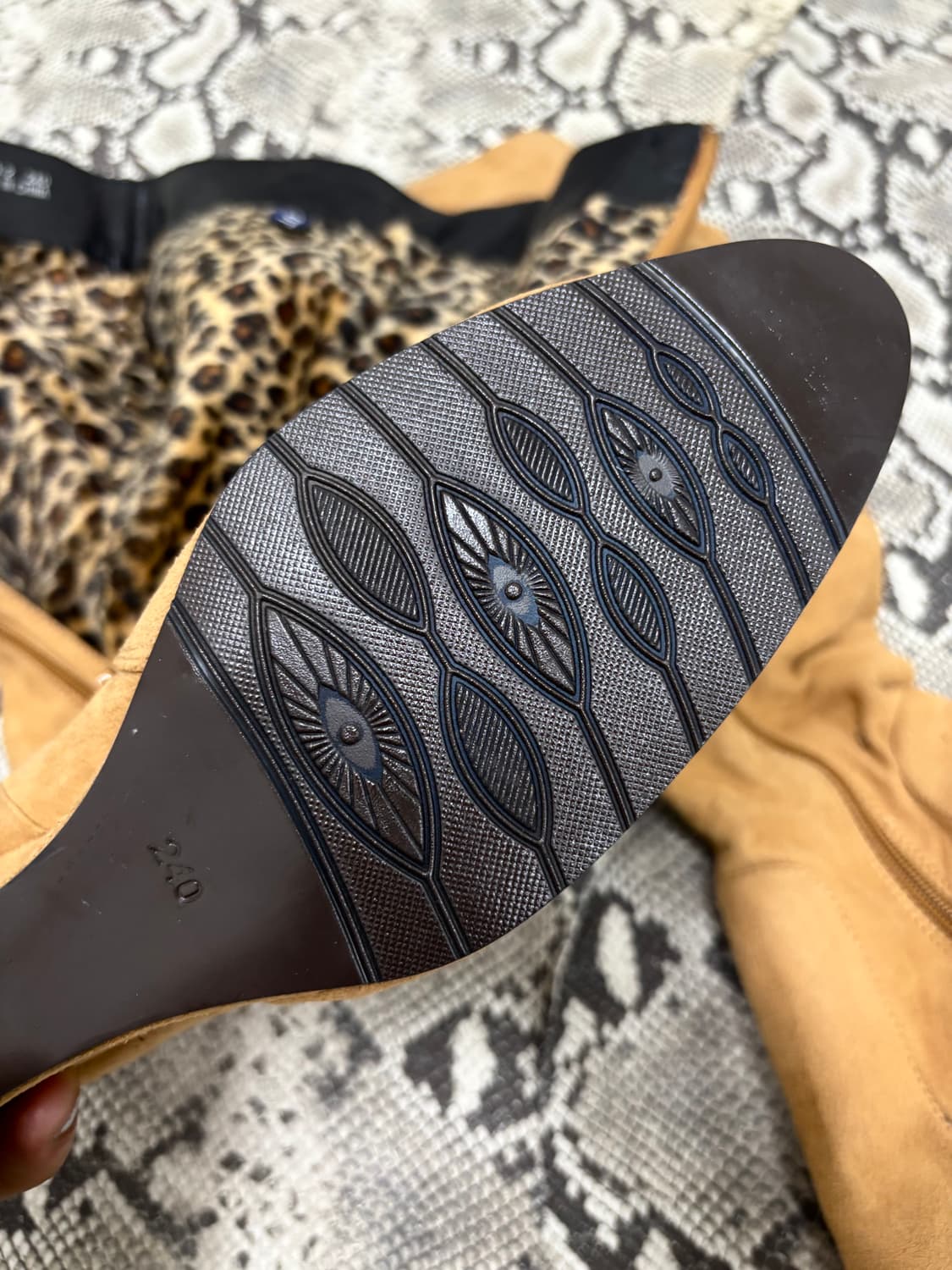 “Vintage” Y2K Leopard Detail Brown Long  상품이미지5