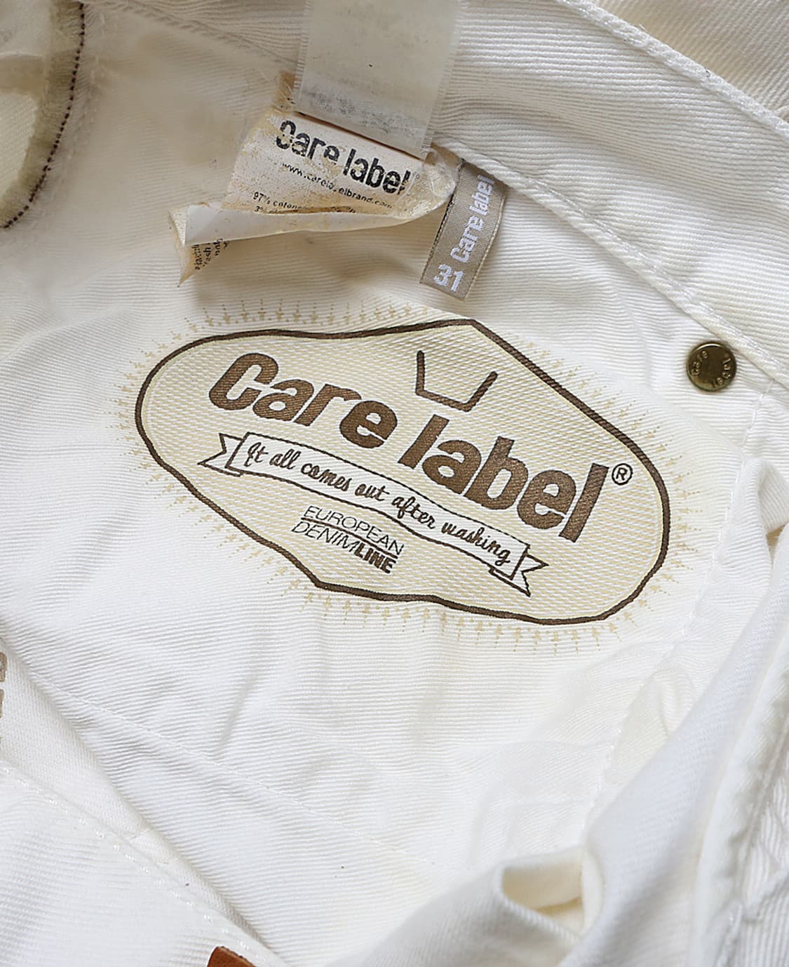 케어 라벨 [Care Label] 라포 엘칸 슬림 402 화이트 데님 상품이미지7