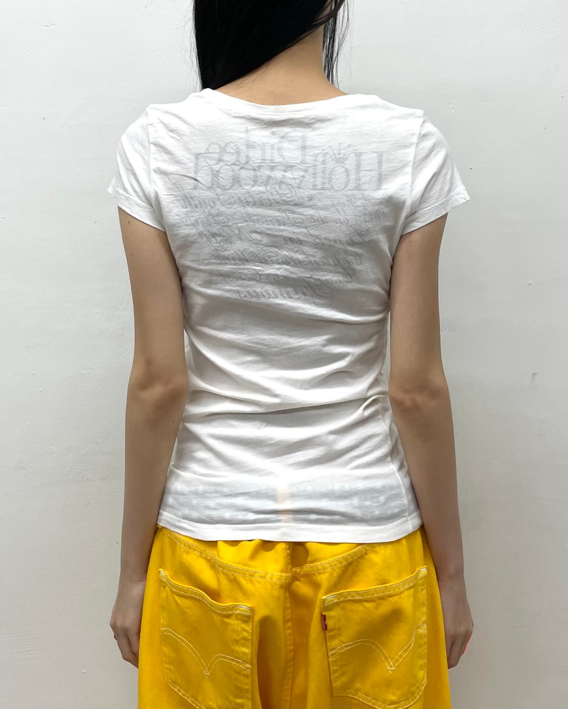 Heart American flag lettering white T-sh 상품이미지3