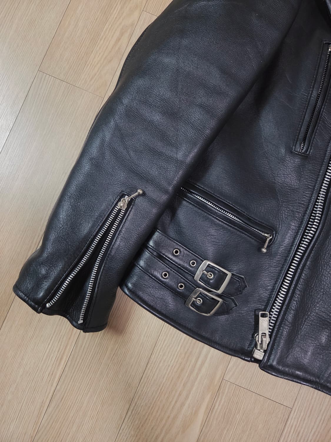 ECHTES LEDER 블랙 레더 라이더 재킷 상품이미지5