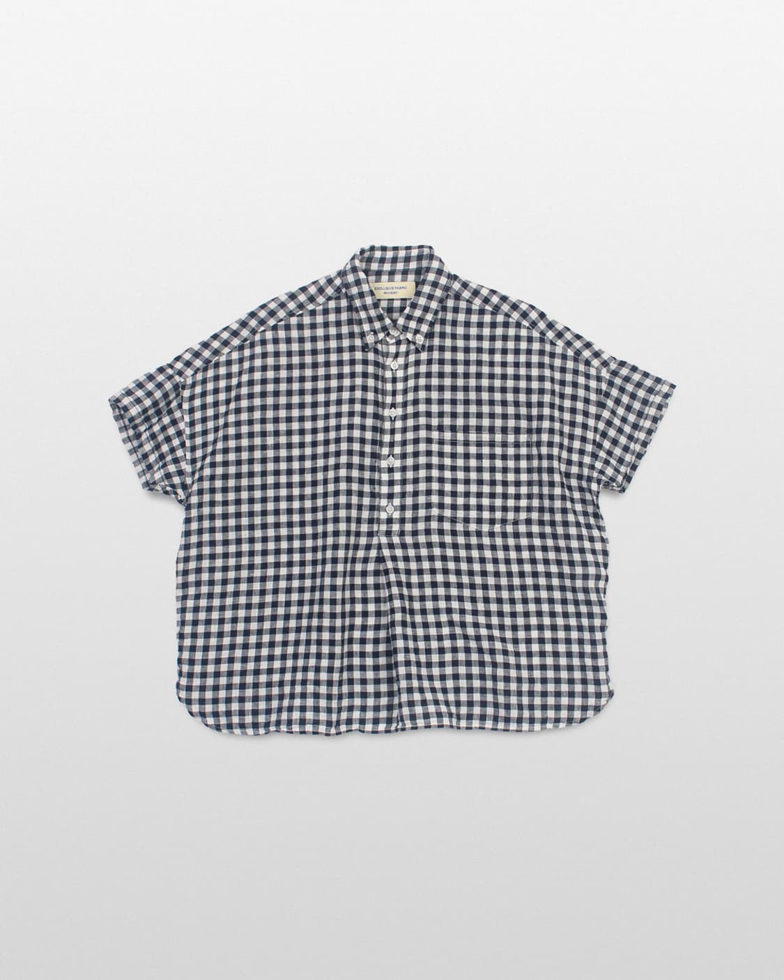 BEAMS BOY Gingham Check Linen Pullover S 상품이미지1