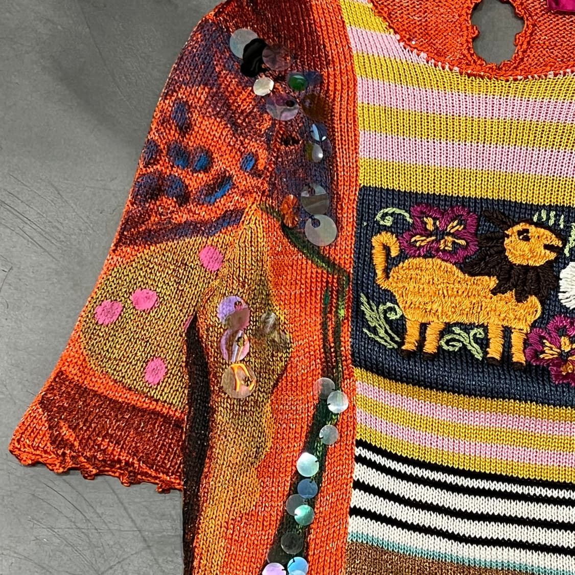  크리스찬 라크루아 컬러블록 하프 니트 y15790 상품이미지4