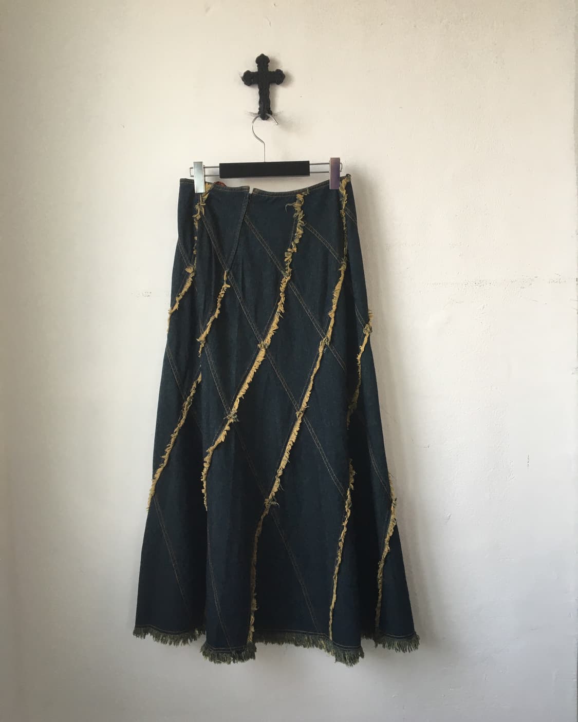 Fringe point denim skirt 상품이미지3