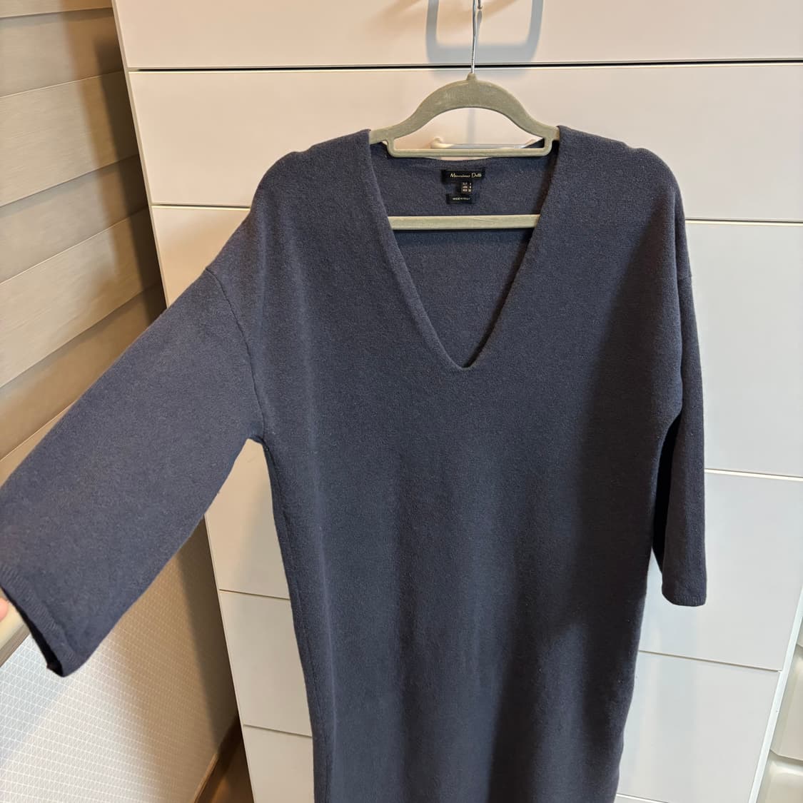 마시모뚜띠 이태리제 양모(울) 다크네이비 원피스 상품이미지2