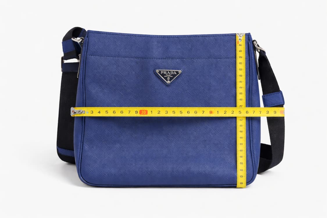 프라다 블루 사피아노 레더 크로스백 상품이미지6