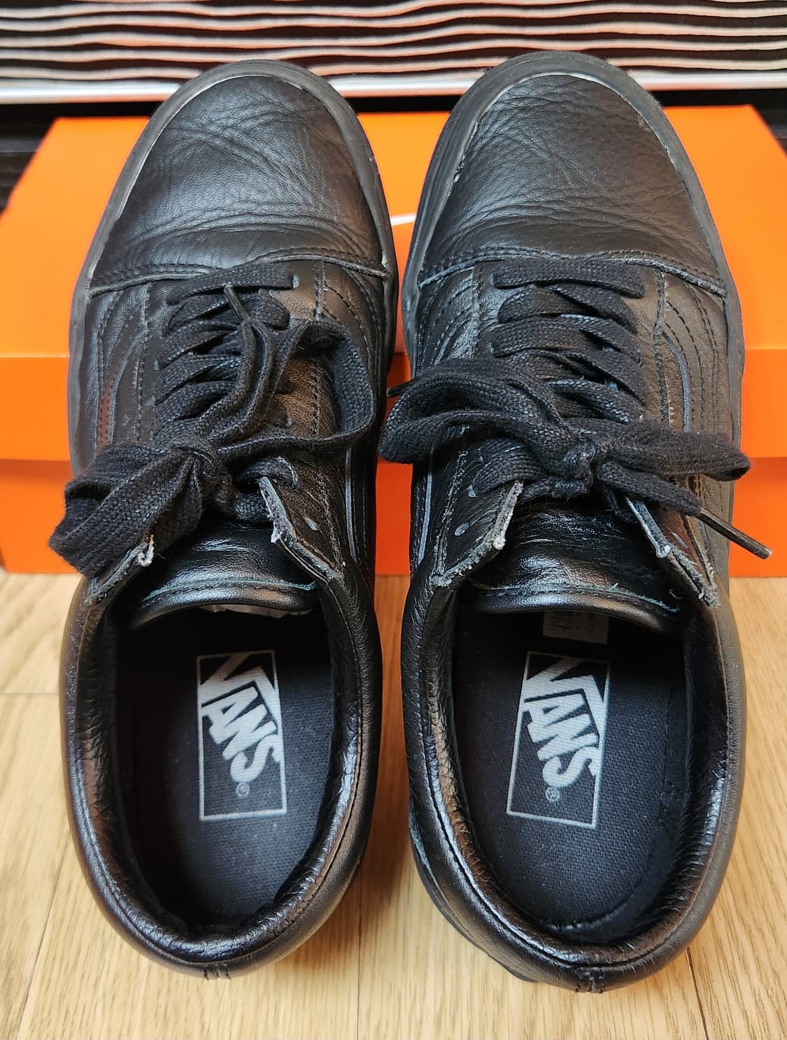 VANS  반스 레더 올드스쿨 블랙 스니커즈 255 상품이미지6