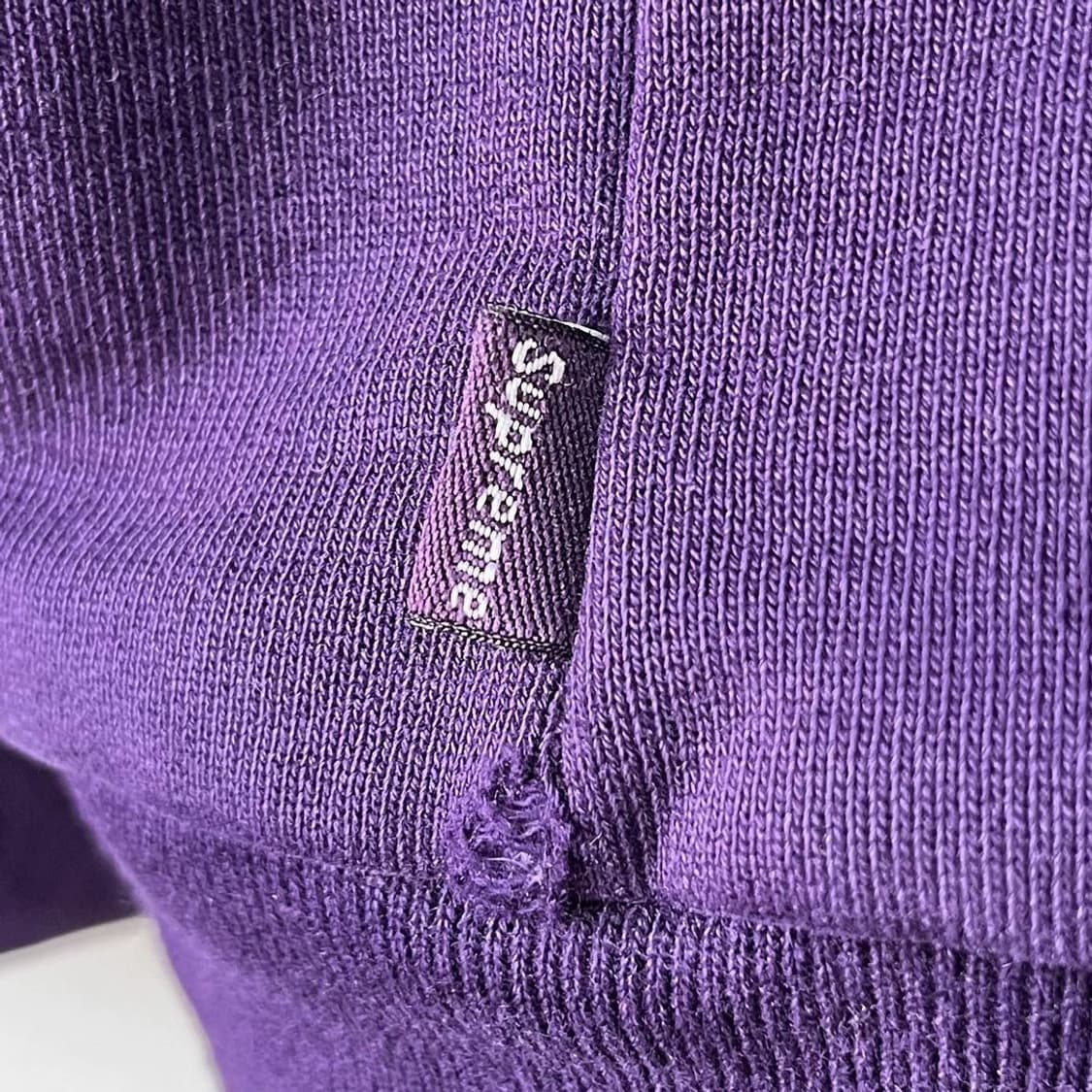 슈프림 아치 로고 퍼플 써멀 헤비 코튼 후드 집업 상품이미지6