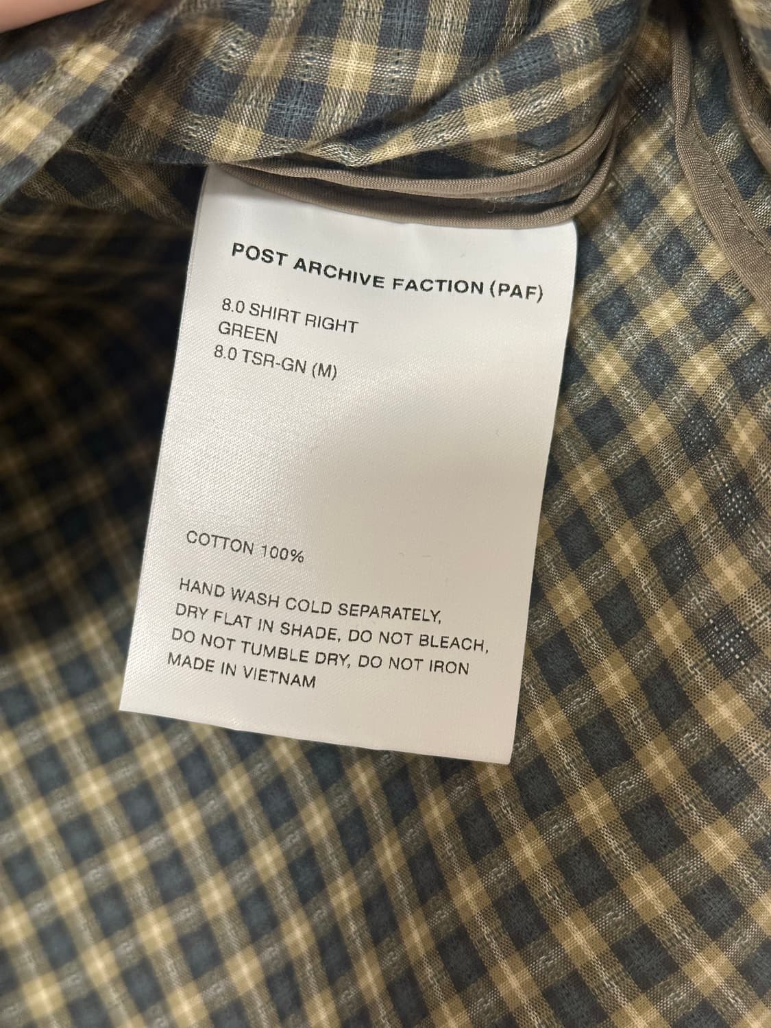 포스트아카이브팩션 8.0 라이트 셔츠 그린 M 상품이미지4