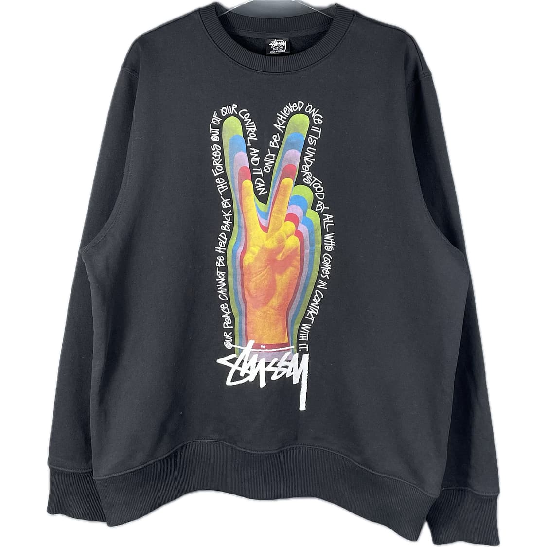 [M] 스투시 피스 사인 크루넥 스웻셔츠 맨투맨 상품이미지1