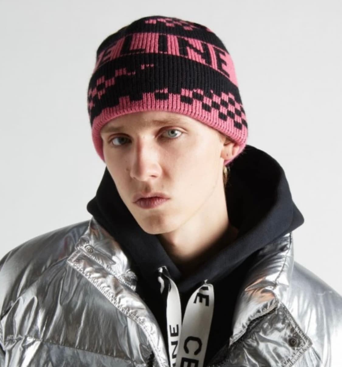 김원중님 착용 셀린느 셀린 체커보드 울니트 비니 상품이미지2