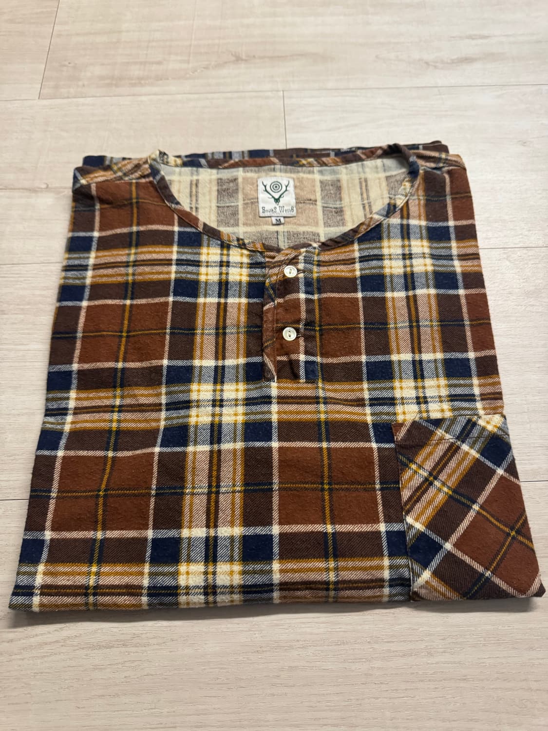 S2W8 남이서팔 체크 헨리넥 상품이미지1