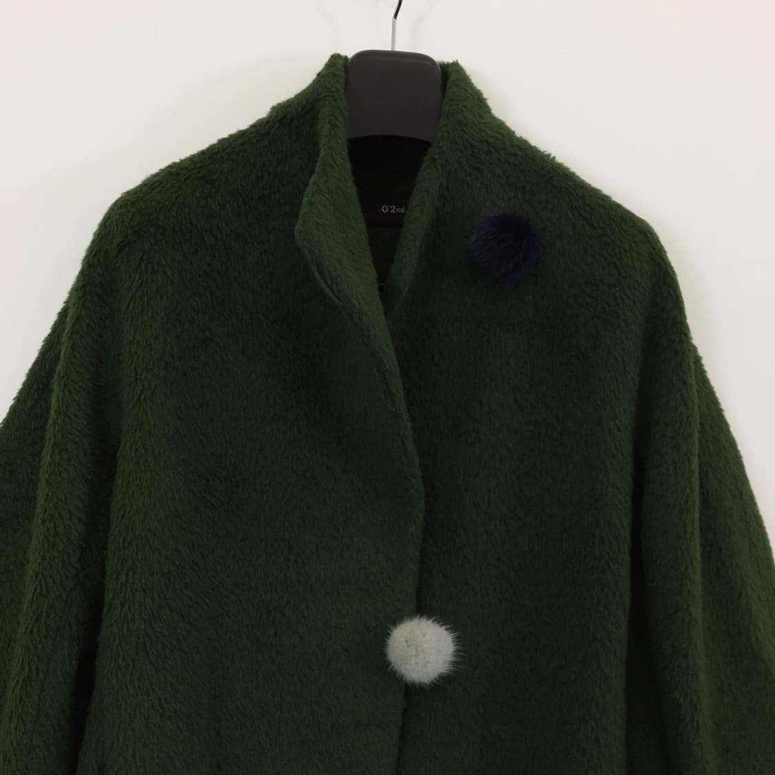 오즈세컨 알파카 코트 딥그린 82-94-160 상품이미지2