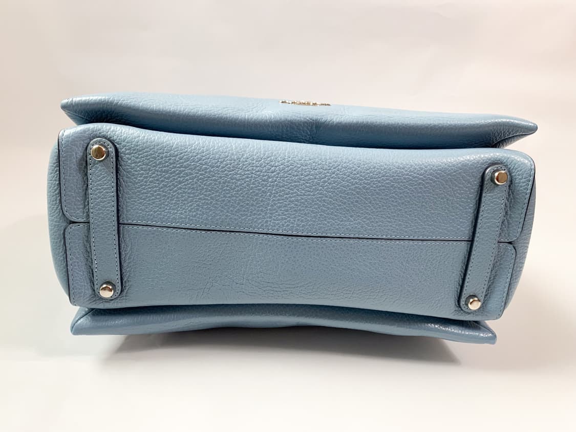 COACH 코치 하늘색 가죽 토트백 상품이미지4