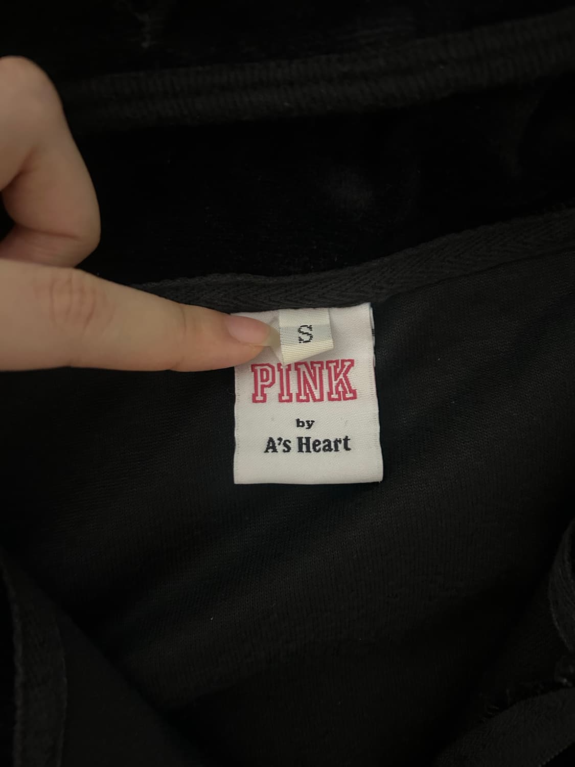 Pink 벨벳 후드집업 상품이미지6