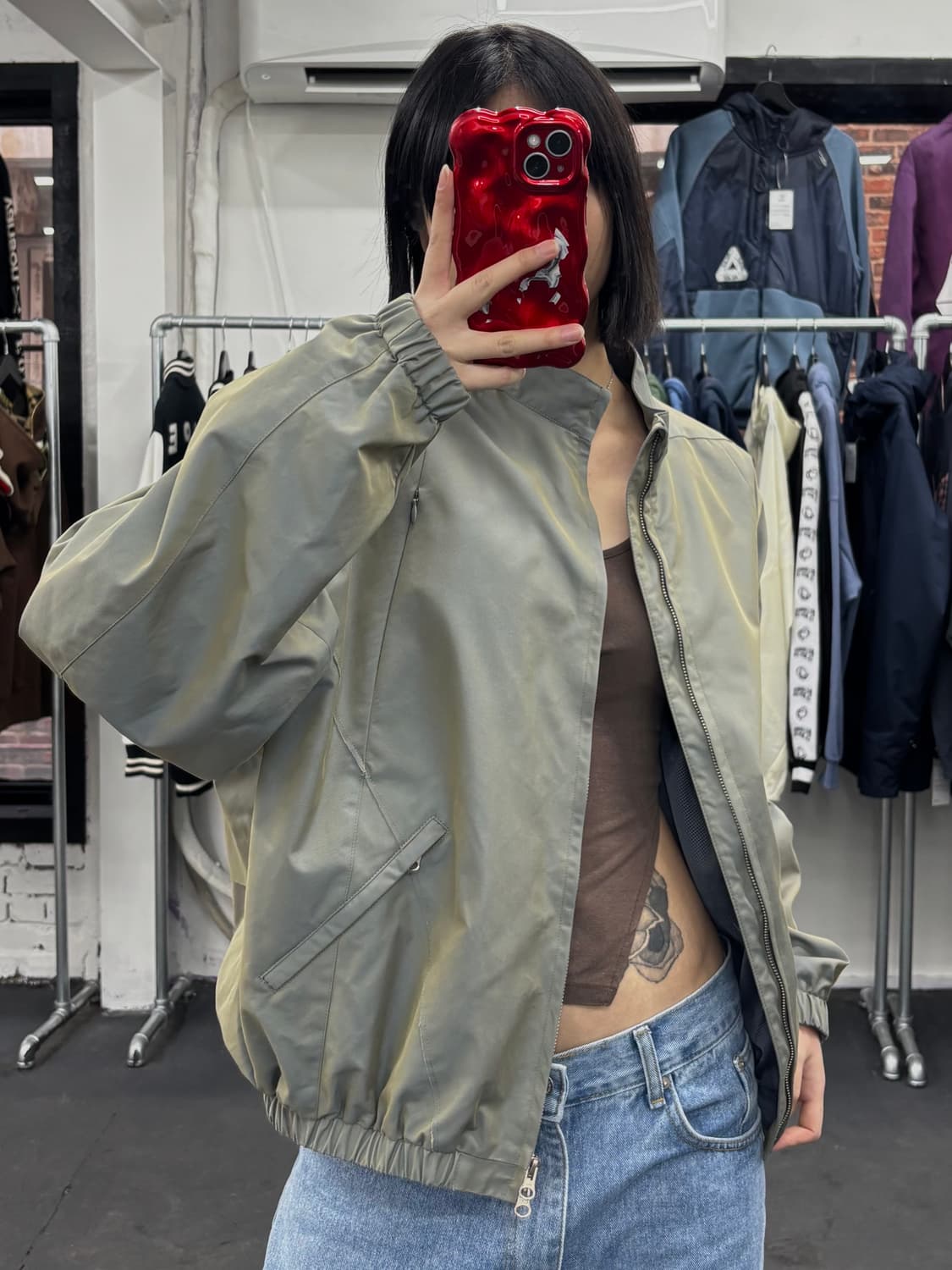 르마드 투톤 블루종 자켓 상품이미지1