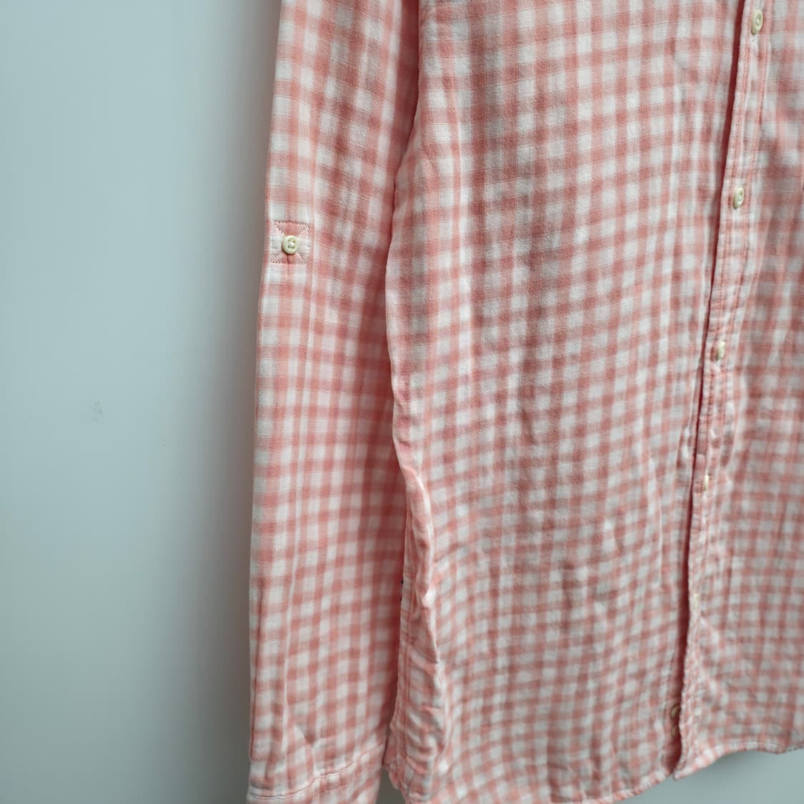 [S] 라코스테 라이브 체크 셔츠 핑크 상품이미지5