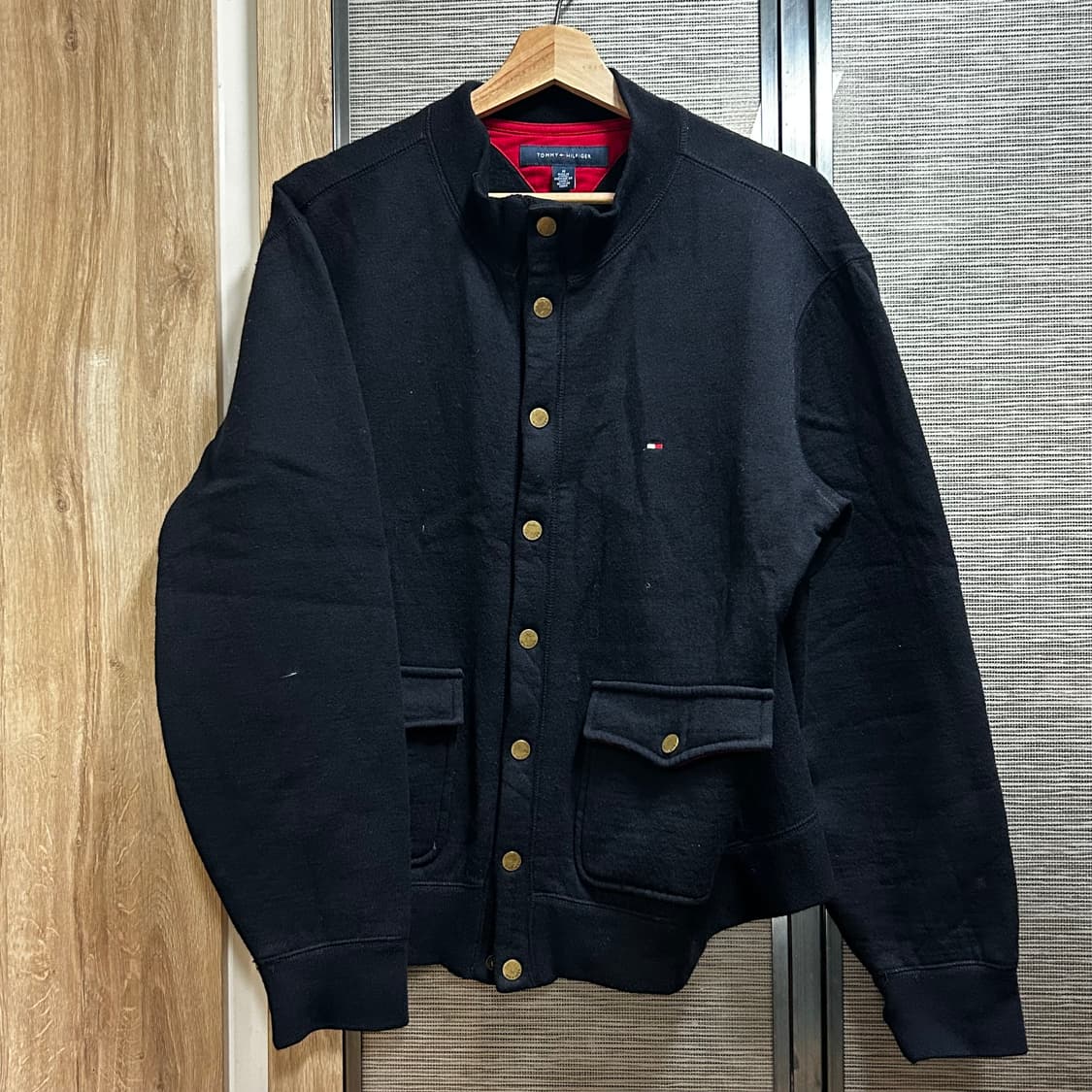타미힐피거 네이비 니트 블루종 자켓 상품이미지1