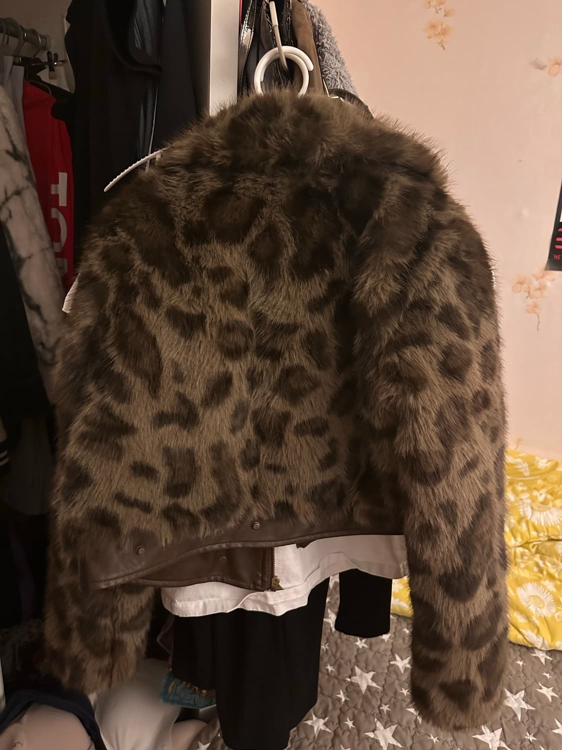 호피무늬 퍼 크롭 자켓 상품이미지2