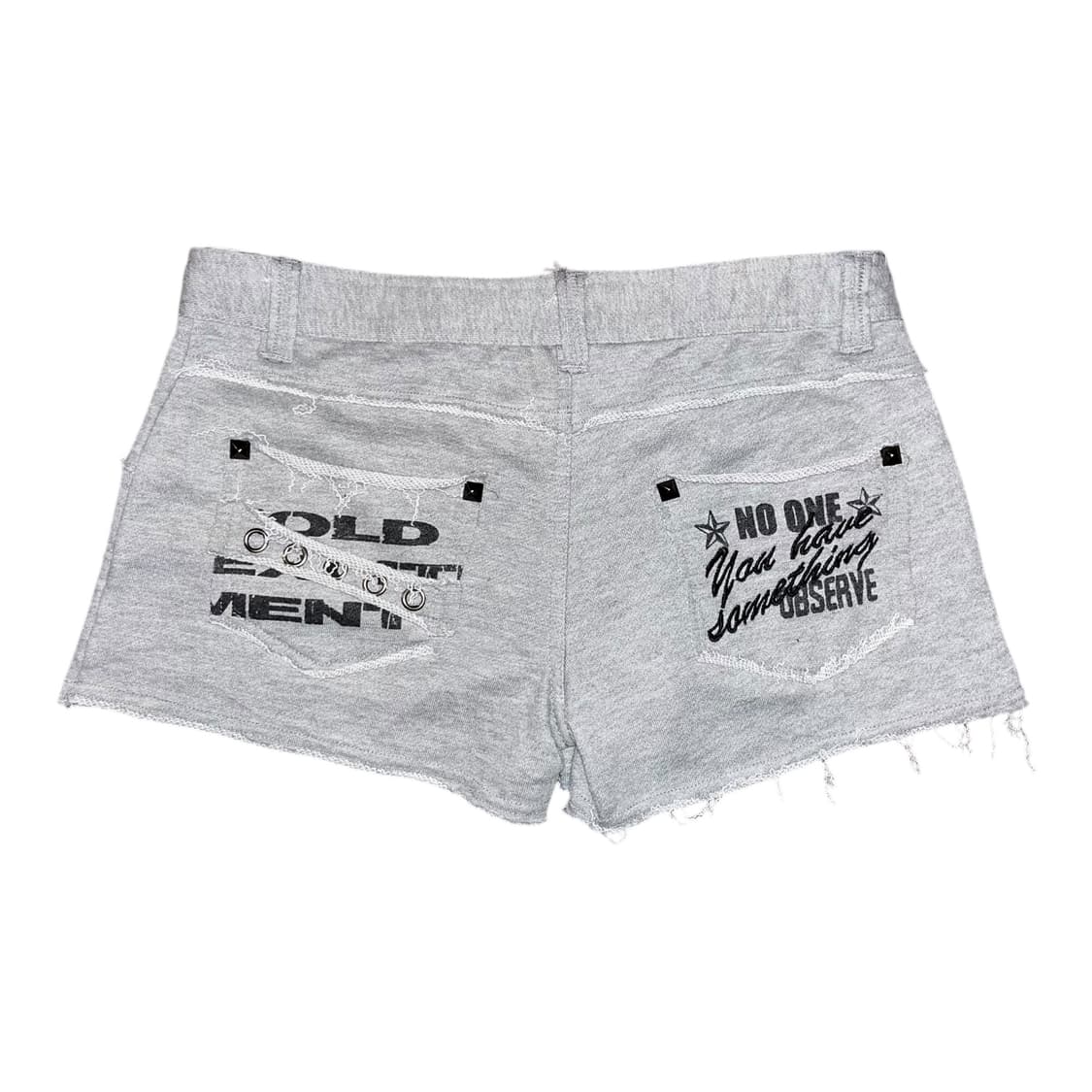 스터드 프린팅 면 숏 반바지 y2k갸루 상품이미지5