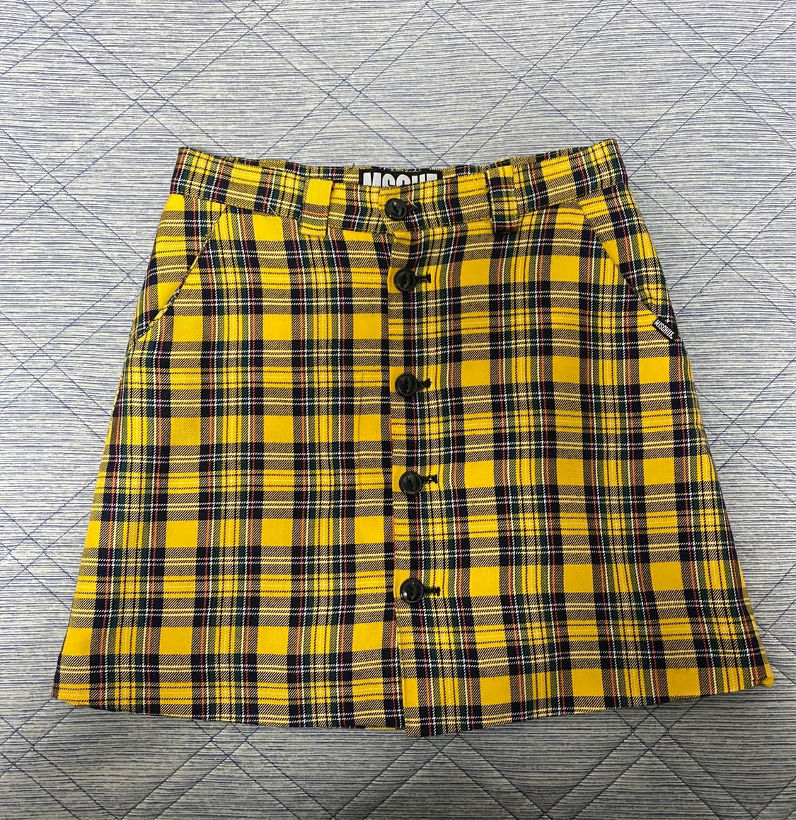 미스치프 구형 버튼업 체크 스커트 상품이미지1