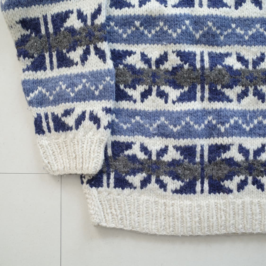 90s 빈티지 ARTESANIA 에콰도르 핸드메이드에스닉 울 니트 XL  상품이미지4