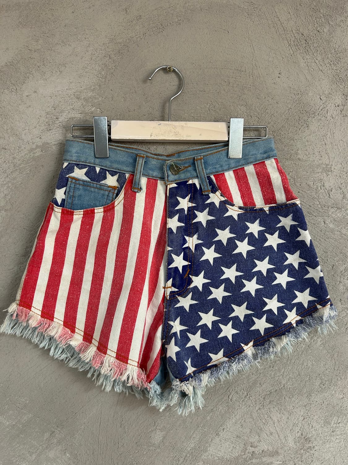 Y2k 성조기데님숏츠  상품이미지1